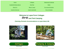 Tablet Screenshot of lopezfarmcottages.com